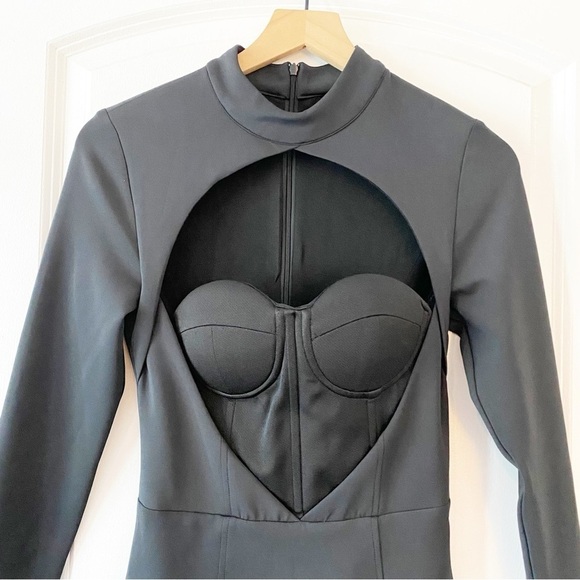 ASILIO Heavy Night Bustier Black Bodycon Cocktail Dress - Picture 6 of 11